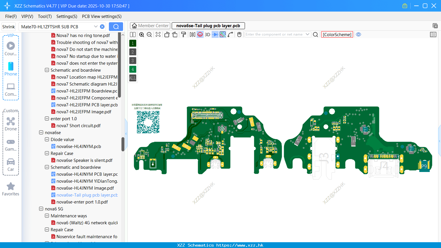 Huawei Nova6se-Tail Plug Pcb Layer